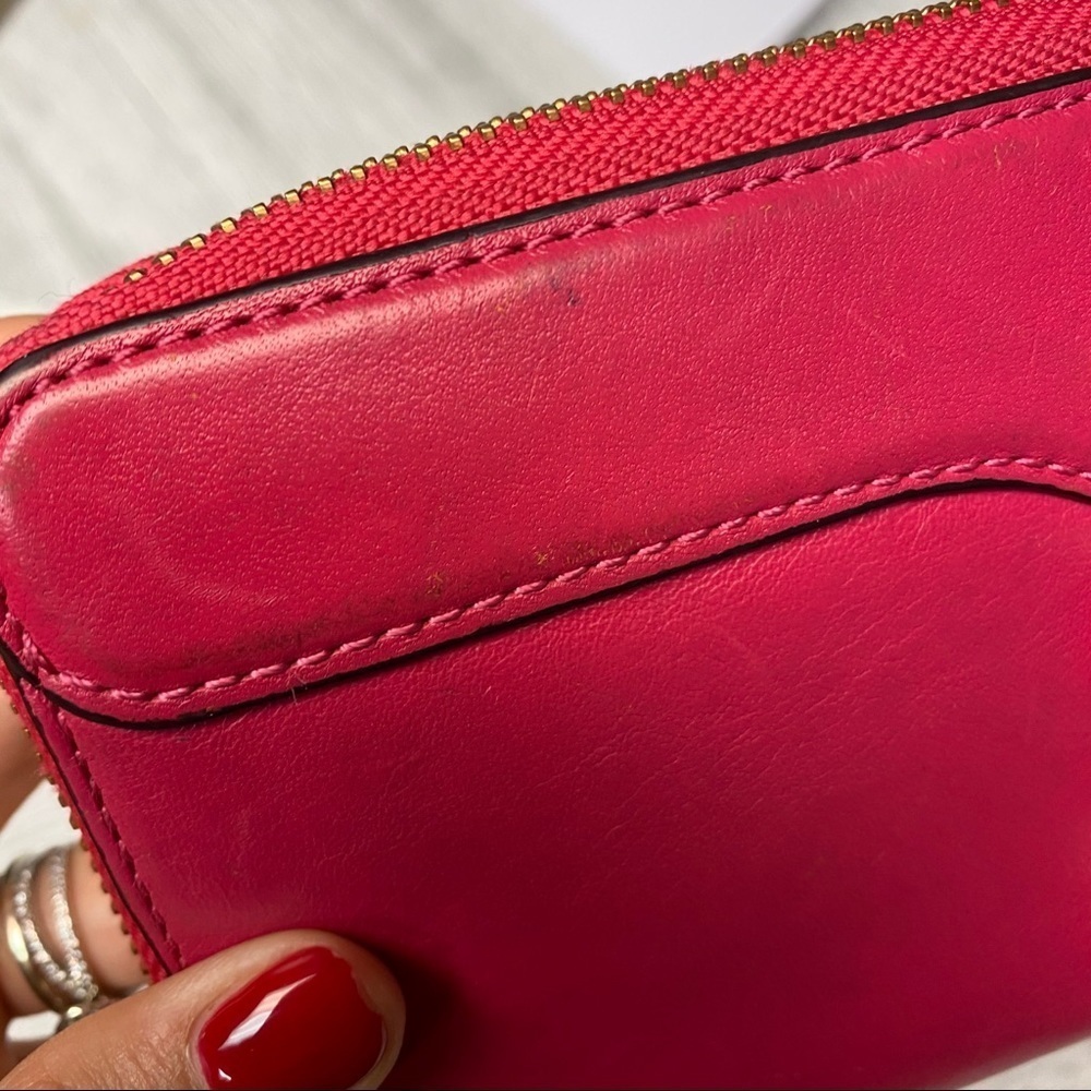 Rebecca Minkoff | Pink Leather Buckle Zip Wallet - Picture 2 of 10